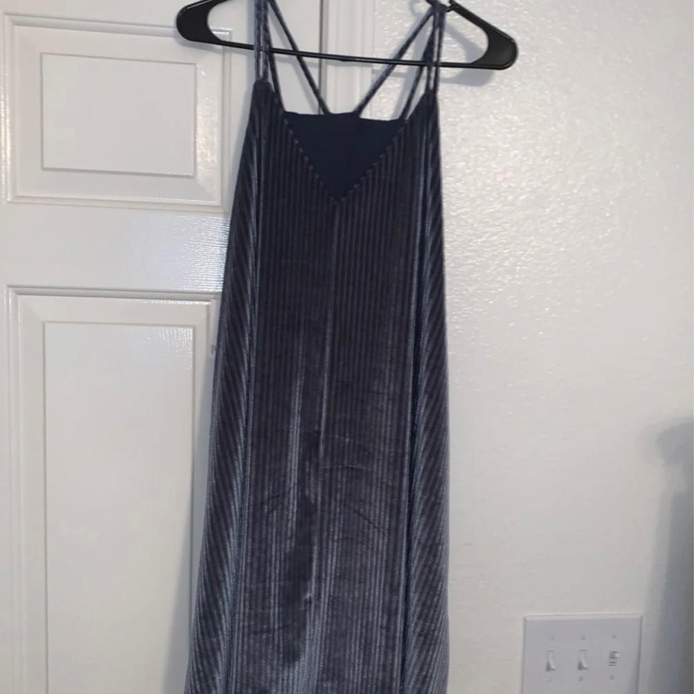 Blue velvet dress from peach love California